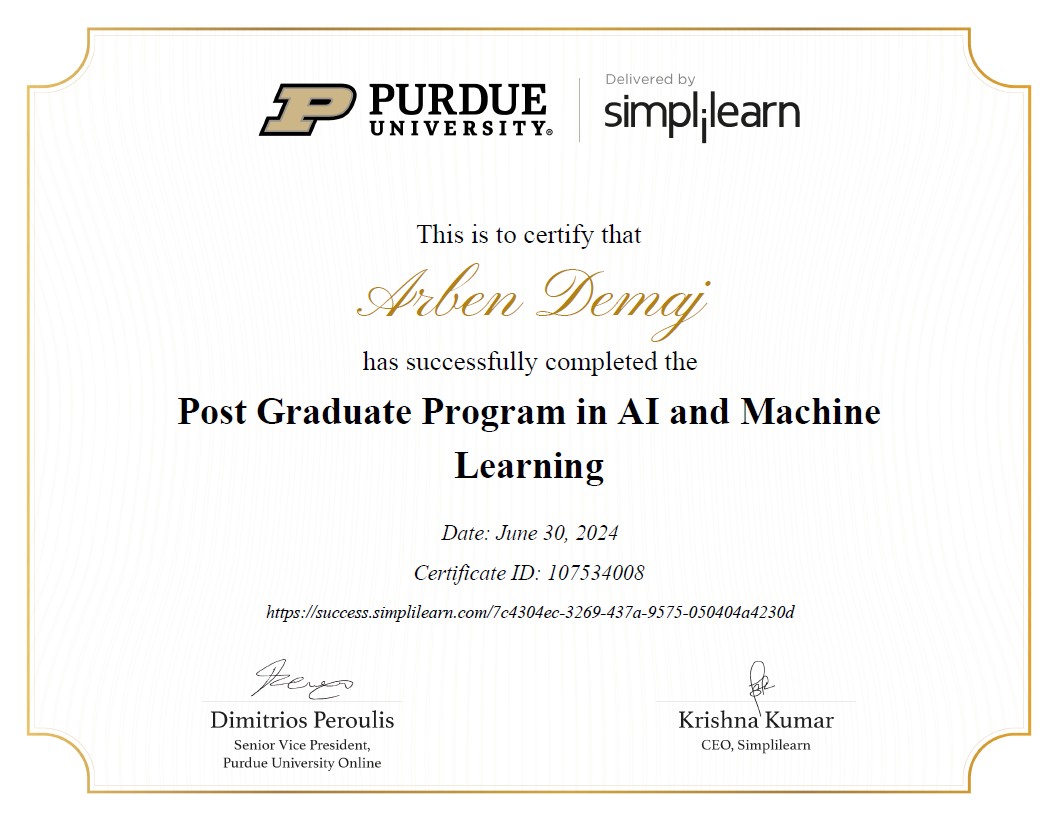Purdue Certificate Thumbnail